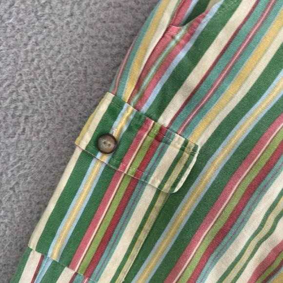 Tasha Polizzi Pants Womens Large Green Striped Wide Leg Beach Coastal Tropical - Picture 10 of 16